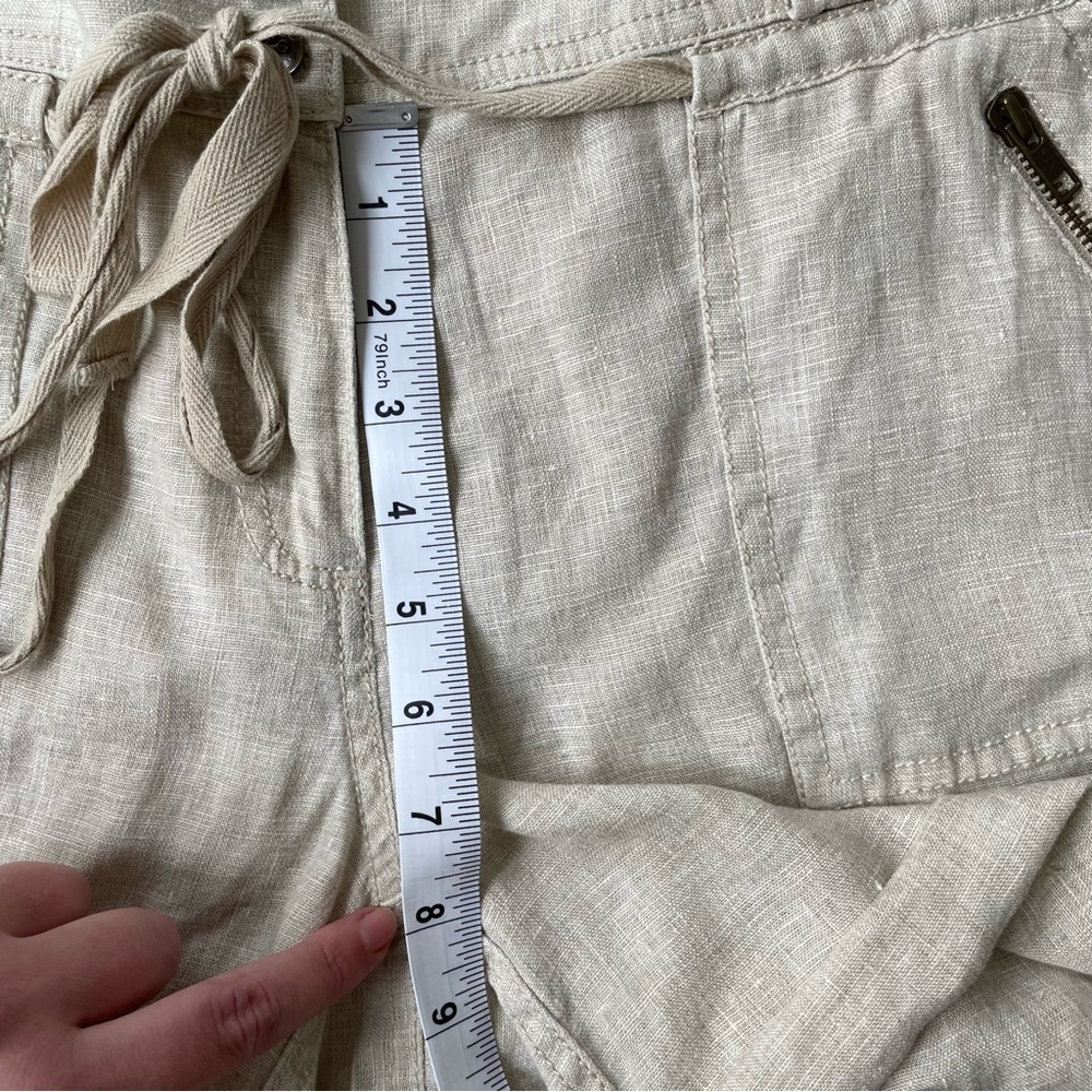 Stem 100% Linen Cream Shorts, Women’s Medium - Picture 10 of 12
